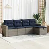 Image de Salon de jardin GENERIQUE resine tressee gris 5 pieces 62 x 65.5 x 69 cm