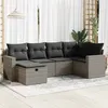 Image de Salon de jardin modulable GENERIQUE 6 pieces gris 6 personnes 62 x 65.5 x 69 cm resine tressee