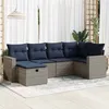 Image de Salon de jardin GENERIQUE resine tressee 6 pieces gris 62 x 55 x 69 cm