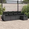 Image de Salon de jardin modulable VIDAXL resine tressee noir 5 pieces x 71 x 69
