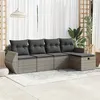 Image de Salon de jardin modulable vidaxl gris bois massif 5 pieces 62 x 71 x 69 cm 2 personnes