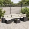 Image de Salon de jardin modulable Vidaxl resine tressee noir 8 pieces x 93 x 69 8 personnes