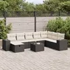 Image de Salon de jardin modulable vidaxl noir bois massif 8 personnes 62 x 93 x 69 cm 9 pieces
