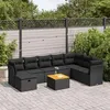 Image de Salon de jardin modulable vidaxl resine tressee noir 9 pieces 55 x 55 x 37 cm 2 personnes