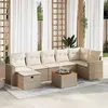 Image de Salon de jardin modulable vidaxl beige 8 pieces resine tressee 62 x 65.5 x 69 cm