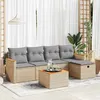 Image de Salon de jardin modulable VIDAXL resine tressee beige 6 pieces x 62 x 69 6 personnes
