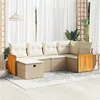 Image de Salon de jardin Vidaxl resine tressee beige 6 pieces x 59 x 69