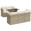 Image de Ensembles canapes. fauteuils et tables de jardin Vidaxl resine tressee beige 6 pieces 5 personnes