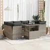 Image de Salon de jardin vidaxl gris bois massif 2 personnes 100 x 55 x 73 cm 7 pieces