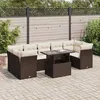 Image de Salon de jardin Vidaxl resine tressee marron 8 pieces 7 personnes