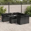 Image de Salon de jardin GENERIQUE resine tressee 8 personnes noir 100 x 55 x 73 cm 9 pieces