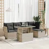 Image de Ensembles canapes. fauteuils et tables de jardin Vidaxl resine tressee gris 6 pieces 5 personnes