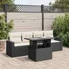 Image de Salon de jardin Vidaxl resine tressee noir 5 pieces x 65.5 x 69 5 personnes