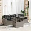 Image de Salon de jardin Vidaxl resine tressee gris 5 pieces x 65.5 x 69 4 personnes
