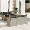 Image de vidaXL Salon de jardin 6 pcs avec coussins gris clair résine tressée 3326253