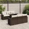 Image de Salon de jardin Vidaxl resine tressee marron 7 pieces x 65.5 x 69 7 personnes