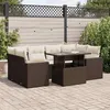 Image de Salon de jardin GENERIQUE 6 personnes 7 pieces 62 x 65.5 x 69 cm resine tressee