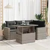 Image de Salon de jardin Vidaxl resine tressee gris 5 pieces x 65.5 x 69 5 personnes