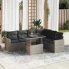 Image de Salon de jardin GENERIQUE 7 pieces 6 personnes 62 x 65.5 x 69 cm resine tressee