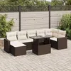 Image de Salon de jardin Vidaxl resine marron 8 pieces x 65.5 x 69 8 personnes