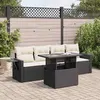 Image de Salon de jardin vidaxl resine tressee noir 4 personnes 55 x 62 x 69 cm 5 pieces