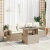 Image de Salon de jardin Vidaxl resine tressee beige 5 pieces x 62 x 69 4 personnes