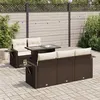 Image de Salon de jardin Vidaxl resine tressee marron 6 pieces x 62 x 69 5 personnes