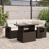 Image de Salon de jardin Vidaxl resine tressee marron 5 pieces x 62 x 69 4 personnes