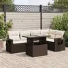Image de Salon de jardin Vidaxl resine tressee marron 6 pieces 62 x 62 x 69 5 personnes