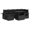 Image de Ensembles canapes. fauteuils et tables de jardin Vidaxl resine tressee noir 7 pieces x 62 x 69 7 personnes