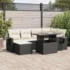 Image de Salon de jardin modulable GENERIQUE - Lot de 7 pièces - Résine tressée - Noir - 6 personnes