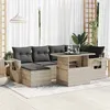 Image de Salon de jardin GENERIQUE 7 pieces resine tressee 62 x 62 x 69 cm 6 personnes