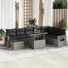Image de Salon de jardin Vidaxl resine tressee gris 9 pieces x 62 x 69 8 personnes