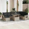 Image de Salon de jardin GENERIQUE gris resine tressee 8 personnes 62 x 62 x 69 cm 9 pieces
