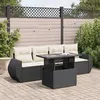 Image de Ensembles canapes. fauteuils et tables de jardin Vidaxl resine tressee noir 5 pieces x 71 x 69 4 personnes