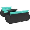 Image de Salon de jardin modulable GENERIQUE rotin 6 pieces 55 x 62 x 69 cm