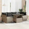 Image de Salon de jardin GENERIQUE 2 personnes resine tressee 7 pieces 62 x 71 x 69 cm gris