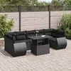 Image de Salon de jardin Vidaxl resine tressee noir 8 pieces x 71 x 69 7 personnes
