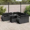 Image de Salon de jardin Vidaxl resine tressee noir 9 pieces x 71 x 69 8 personnes
