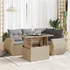 Image de Salon de jardin Vidaxl 4 personnes beige resine tressee 62 x 71 x 69 cm 5 pieces