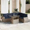 Image de Salon de jardin vidaxl resine tressee gris 7 pieces 62 x 62 x 69 cm