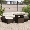 Image de Salon de jardin GENERIQUE resine tressee marron 7 pieces 62 x 71 x 69 cm 1 personnes