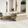 Image de Salon de jardin modulable vidaxl bois massif beige 2 personnes 100 x 55 x 73 cm 11 pieces