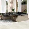 Image de Salon de jardin modulable vidaxl gris 2 personnes bois massif 100 x 55 x 73 cm 11 pieces