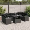 Image de Salon de jardin modulable GENERIQUE 7 personnes resine tressee 8 pieces 100 x 55 x 73 cm noir
