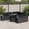 Image de Salon de jardin modulable vidaxl noir 9 pieces 2 personnes 100 x 55 x 73 cm bois massif