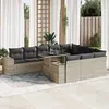 Image de Salon de jardin modulable vidaxl gris 2 personnes bois massif 100 x 55 x 73 cm 11 pieces