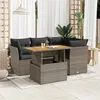 Image de Salon de jardin modulable GENERIQUE gris 5 pieces 2 personnes 100 x 55 x 73 cm resine tressee