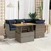 Image de Salon de jardin GENERIQUE 5 pieces gris resine tressee 100 x 55 x 73 cm