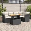 Image de Salon de jardin modulable GENERIQUE resine tressee noir 5 personnes 100 x 55 x 73 cm 6 pieces